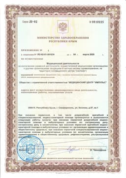 Приложение № 1 — перечень разрешённых видов деятельности, включая косметологию